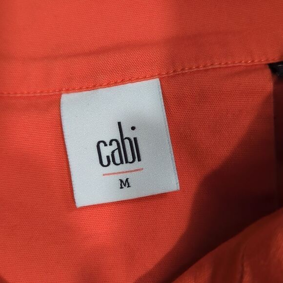 CAbi Jacket Womens Medium Orange #5098 Resort Jacket Cropped Boxy Spring - Picture 6 of 10